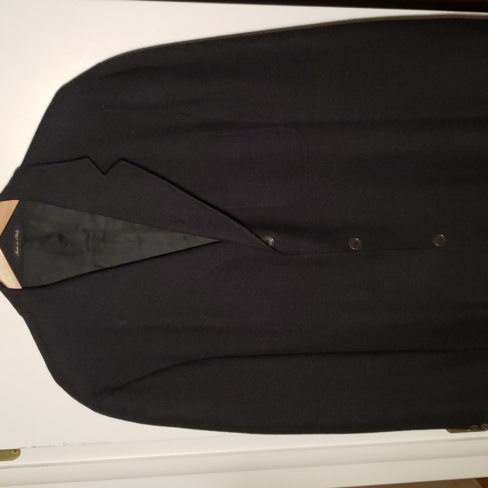 Mint Principe 2X Charcoal Overcoat Wool Silk Blend Fine Italian Coat